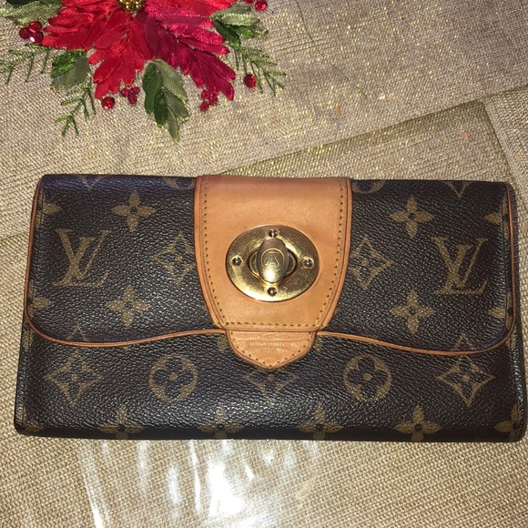 Louis Vuitton Brown and Tan Wallet